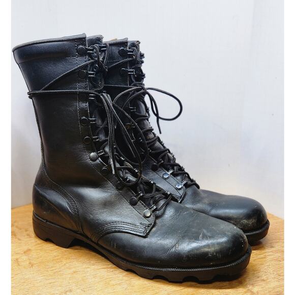 Ro-Search Men’s Vintage 1985 Us Military Black Leather Combat Boots Size 11 R main image 11